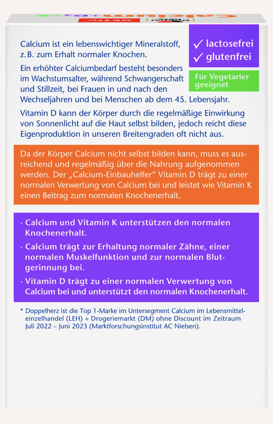 Doppelherz - Calcium + 維他命D3 及維他命H